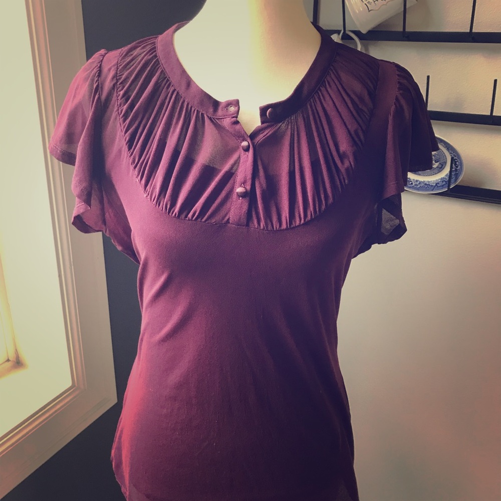 The Limited burgundy top size L